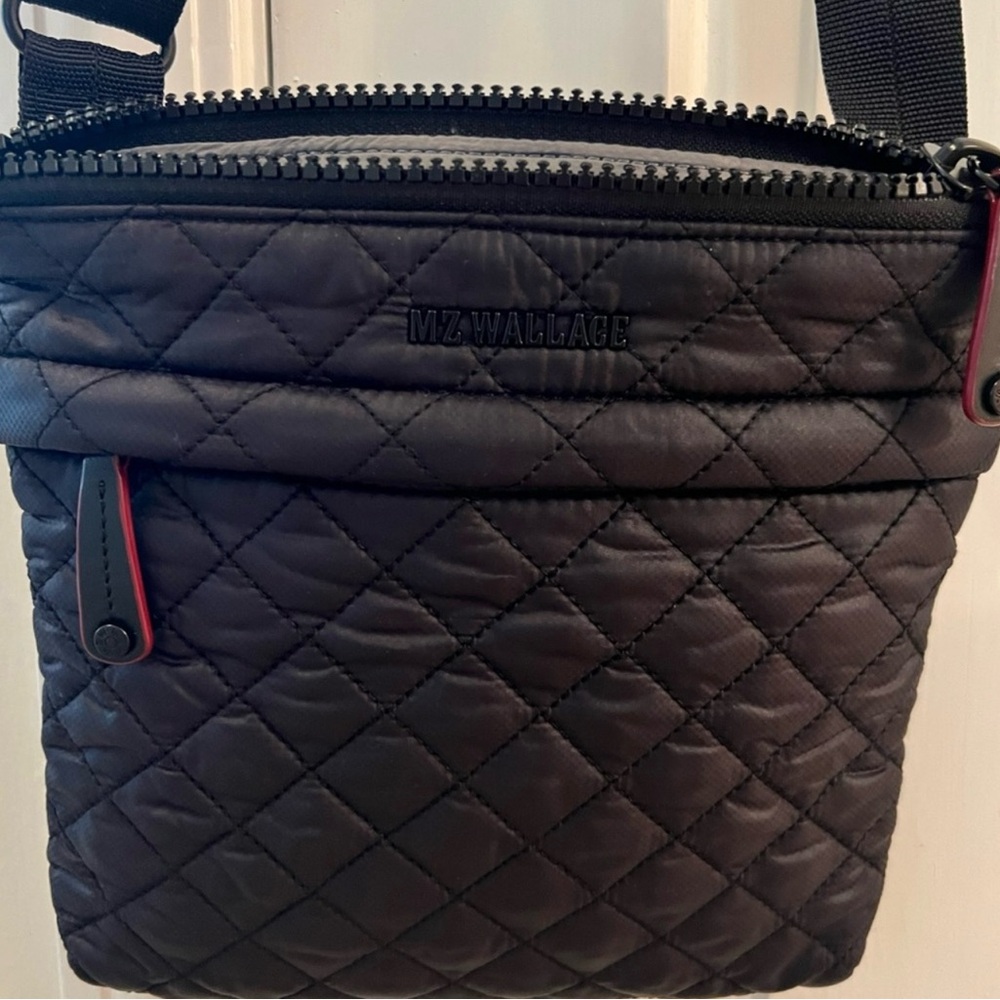 MZ Wallace Quilted Black Crossbody Bag
